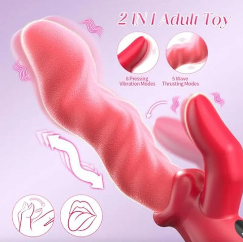 VIBRADOR LED CON LENGUA LUKEY