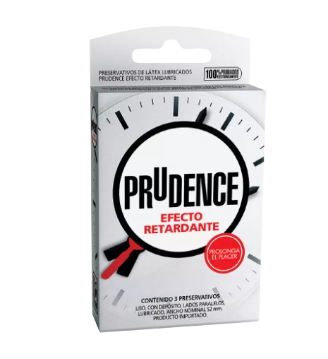 PRESERVATIVO PRUDENCE  EFECTO RETARDANTE x3