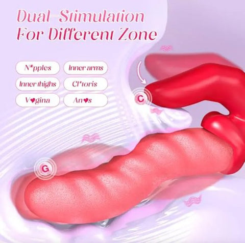 VIBRADOR LED CON LENGUA LUKEY