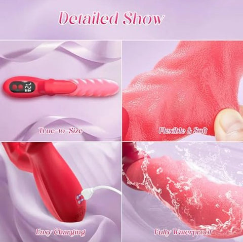 VIBRADOR LED CON LENGUA LUKEY