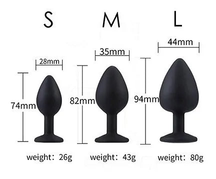 PLUG ANAL SILICONA JOYA CORAZÓN