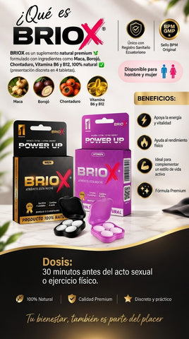 Briox Suplemento Afrodisiaco HOMBRE