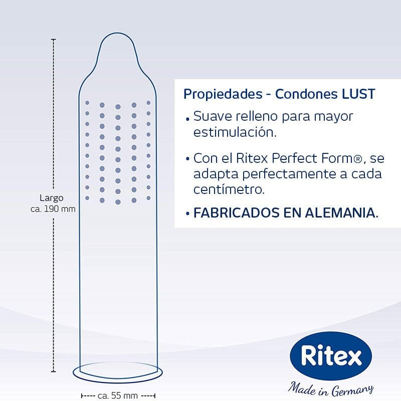 PRESERVATIVO extra lubricados | hipoalergénico | RITEX IDEAL