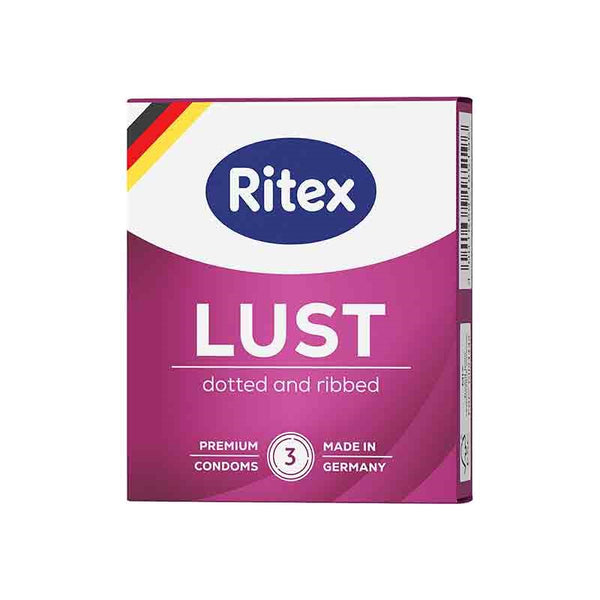 PRESERVATIVO | Estimulante con relieve y estrías | hipoalergénico | RITEX LUST