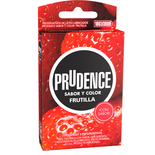 PRESERVATIVO PRUDENCE FRUTILLA X3